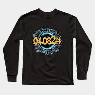 Solar Eclipse, Graffiti Design Long Sleeve T-Shirt